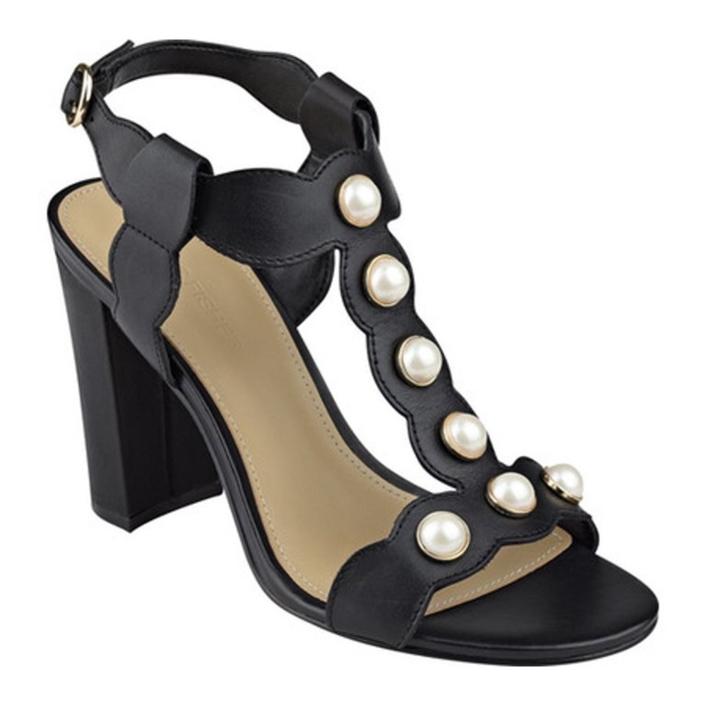 Marc Fisher Kaylee Pearl Embellished Sandal size 8 - black